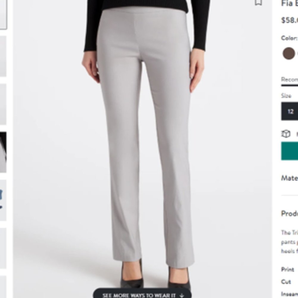 Tribal Fia Bootcut Trouser Pants NWT Light Grey Size 12 Poshmark